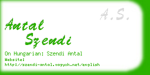 antal szendi business card